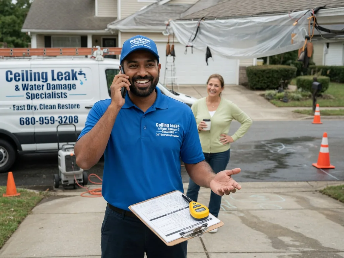Ceiling Leak Cleanup Bunker Hill, KS FAQs